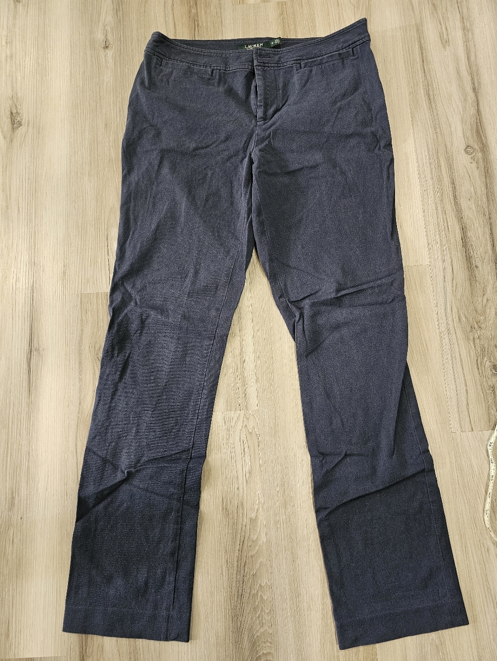 🟣3 For $51🟣 Lauren Ralph Lauren Women's Navy Modern Straight Pants - Picture 3 of 4